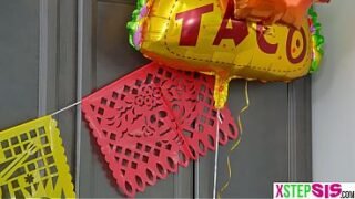 Cinco de Mayo surprize for teen stepsister and her sexy hot bang sesh at home