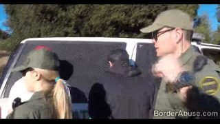 Couple of border officers fuck Latina