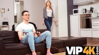 Hot babe with tiny tits fucked with step brother