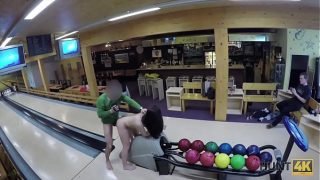 HUNT4K. Cuckold allows guy please his cute GF right in bowling club